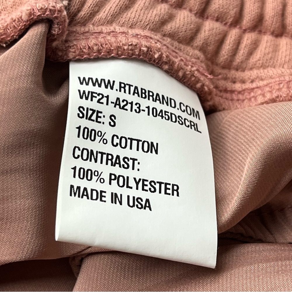RtA Sydney Jogger Pant Dusty Rose Womens Size Small Pull-On Pockets Stretch NEW - Picture 4 of 14
